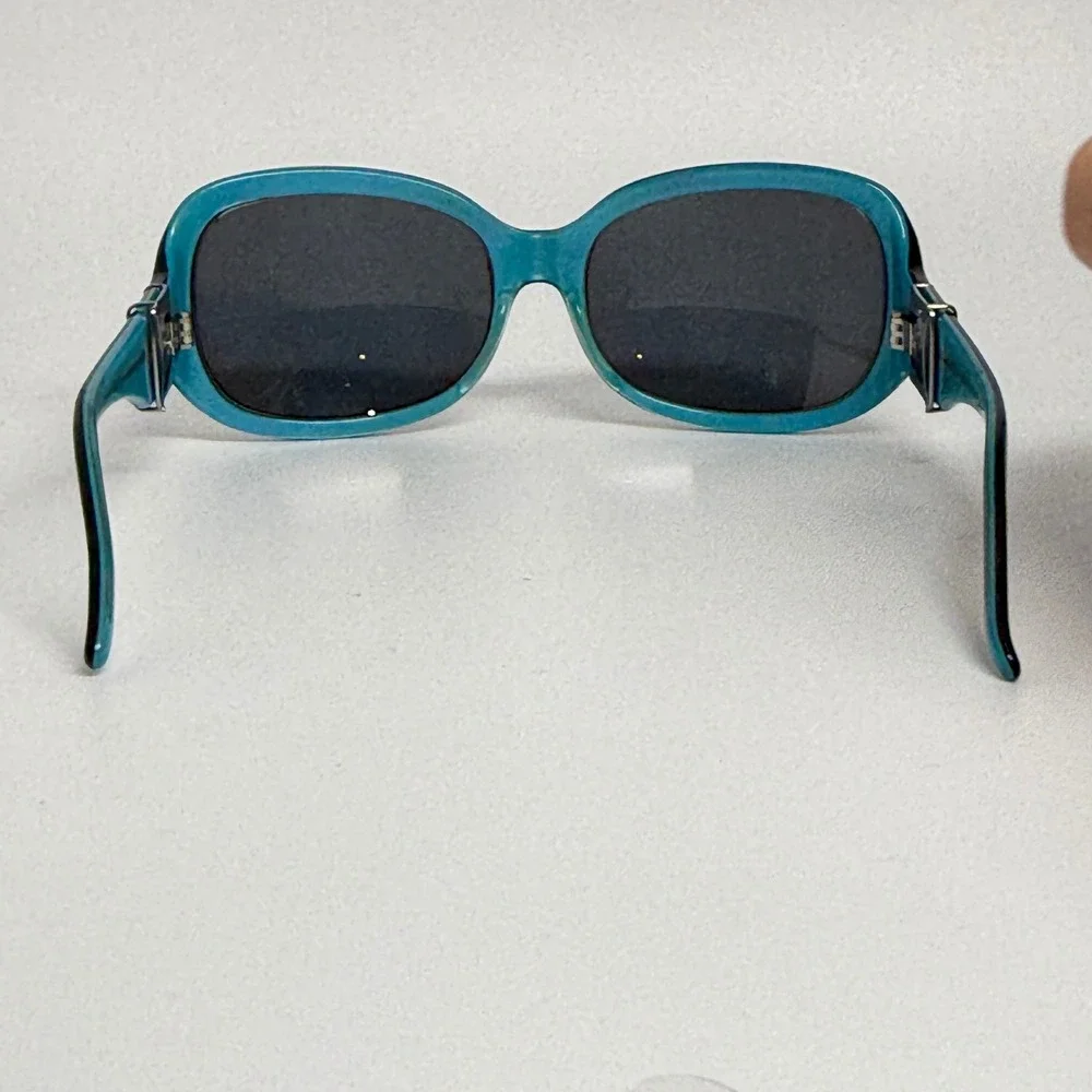 Robert La Roche Sunglasses Handmade in France 559-83 Brown Teal Oval Frame 22437